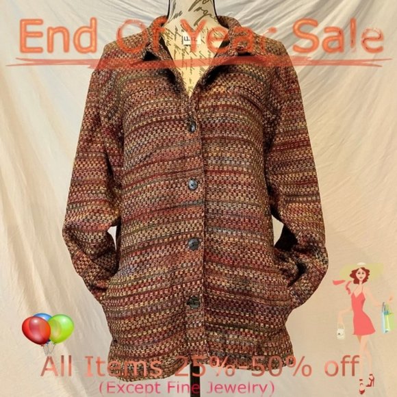 Chico's Jackets & Blazers - Chicos Multi Color Jacket EUC Size 3